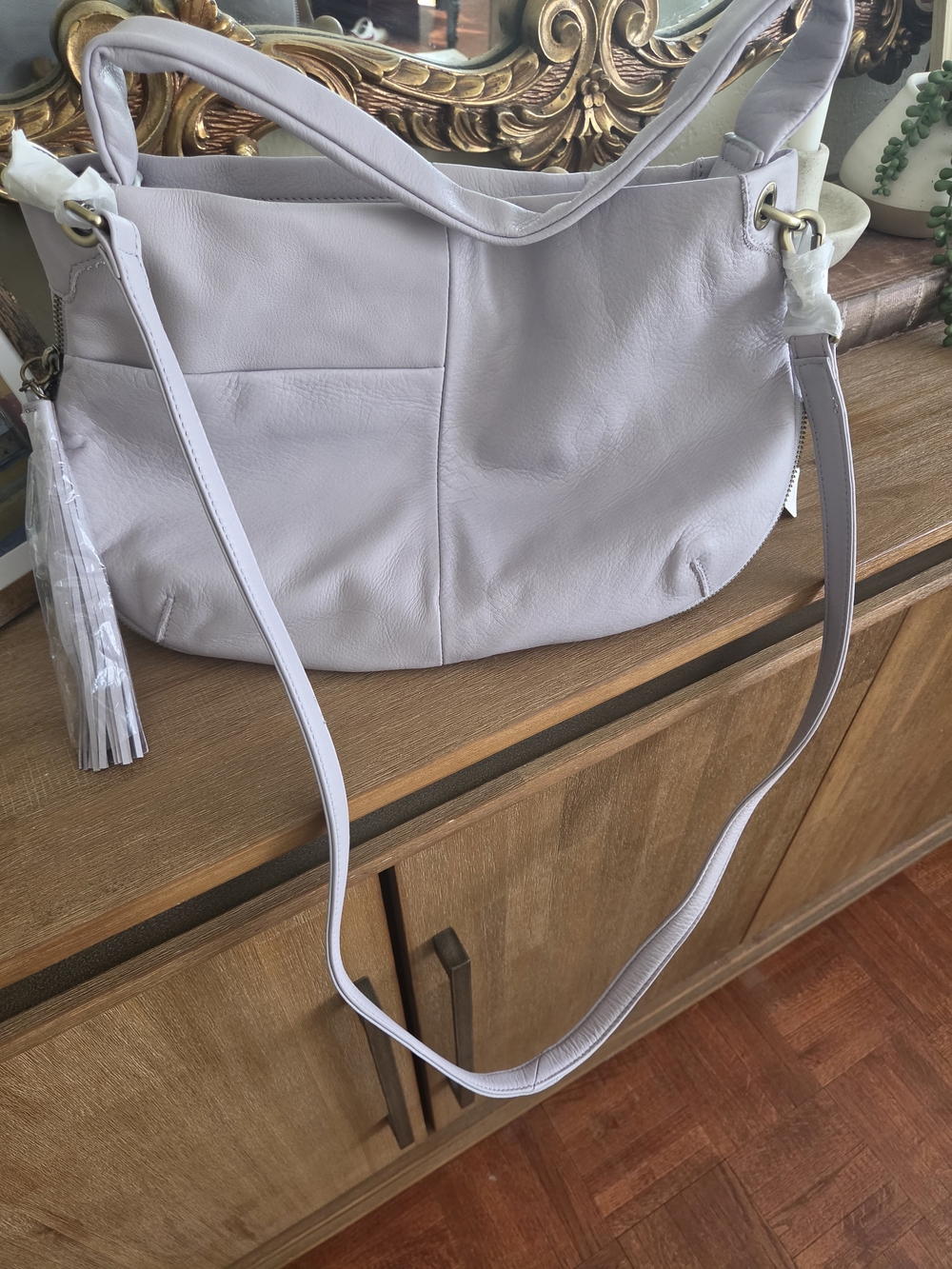 NWT HOBO Vale Leather Convertible Shoulder Bag Crossbody Pale Mauve